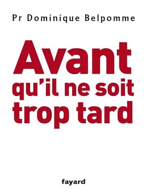 cover image of Avant qu'il ne soit trop tard